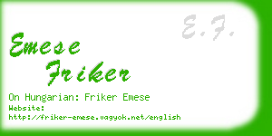 emese friker business card